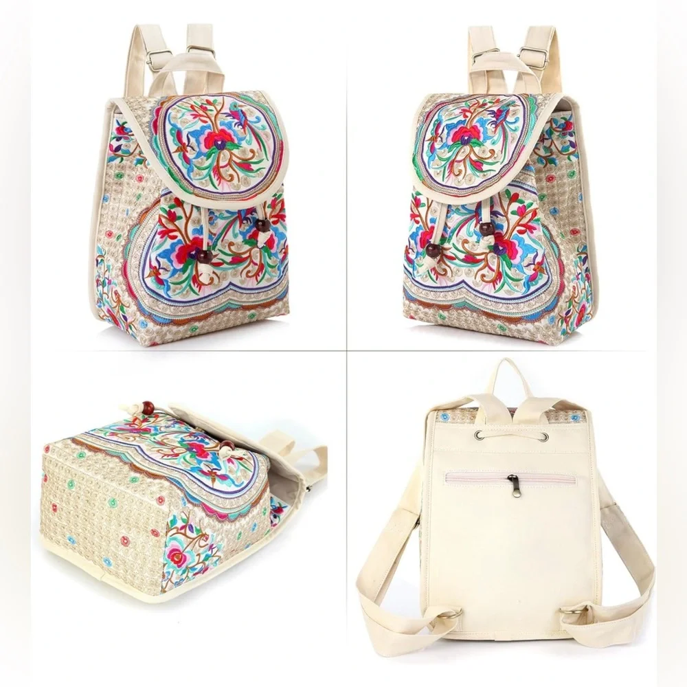 🥳HP🥳Goodhan Vintage Embroidered Backpack Purse - Picture 2 of 5